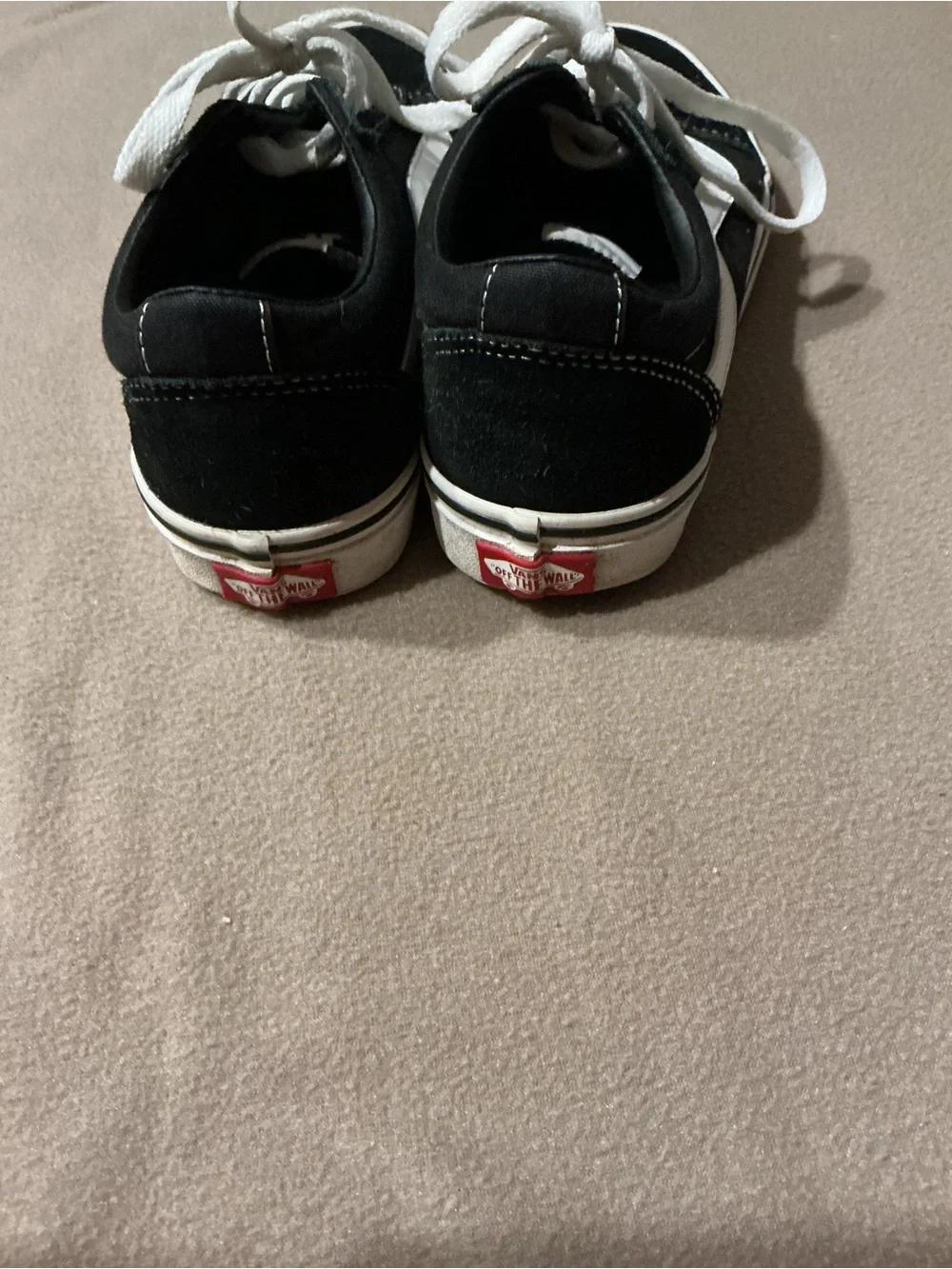 Black and White womans Van sneakers- Classic Low-Top